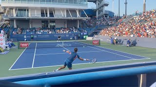 🇭🇷 Coric vs 🇨🇦 AugerAliassime Courtside Highlights Cincinnati 2022 [upl. by Aaberg]