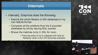 r2con2017  Diaphora with radare2 by matalaz and pancake [upl. by Wiltsey782]