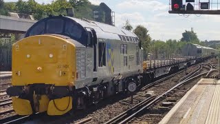 RARE  Class 37901 drags Thameslink Class 700106 through Redhill [upl. by Maible]