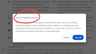 Turn OffOn Safe Browsing Turn Off Safe Search in Google Chrome [upl. by Salina]