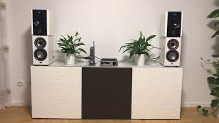 Sound comparison ELAC UniFi BS U5 with EA101EQG vs ELAC AM200 with YAMAHA WXC50 [upl. by Eelarbed]