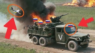 HIMARS destroys a huge Russian convoy with precise hits The Best Moments [upl. by Gracie28]