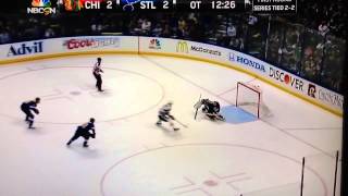 Jonathan Toews OT winner vs St Louis [upl. by Neelyhtak]