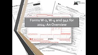 Form W2 Form W4 and Form 941 for 2024 An Overview [upl. by Nysa839]