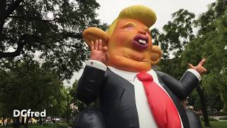 Giant Trump Rat in Dupont Circle  Washington DC [upl. by Urquhart]