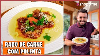 RAGU DE CARNE COM POLENTA CREMOSA I CASA DE INVERNO SHOPTIME [upl. by Berkly]