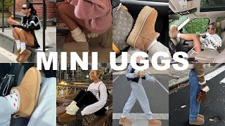 HOW TO STYLE MINI UGGS  Sweats Skirts Denim More [upl. by Belicia398]