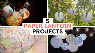 5 Easy Paper Lantern Projects  DIY Paper Lanterns [upl. by Doolittle225]