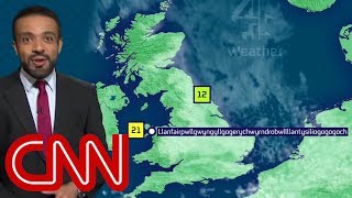 Weatherman nails towns super long name [upl. by Yorgen]