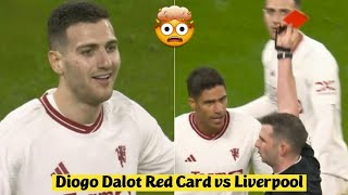 🤯 Diogo Dalot Red Card vs Liverpool [upl. by Florencia870]