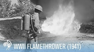 US Army Fights with Flames WWII Flamethrower Test 1941  War Archives [upl. by Dougie836]