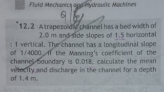 Trapezoidal channel section numerical [upl. by Vonny145]