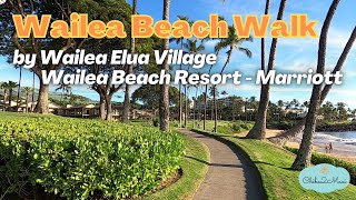 Wailea Beach Walk from Wailea Elua Village to Wailea Beach Resort  Marriott [upl. by Kabab]