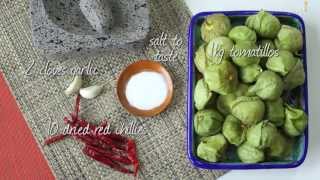 Chargrilled tomatillo salsa recipe video [upl. by Alleacim]