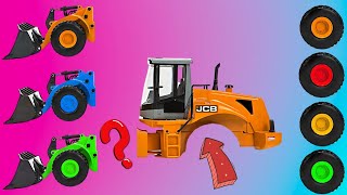 Correctly Guess The JCB Loader All Parts  Tata metro toons [upl. by Peria]