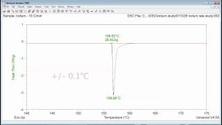 Verification of DSC Temperature  Enthalpy [upl. by Nevram775]