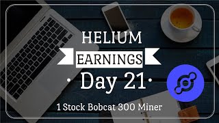 Helium Crypto Miner Earnings Update  Day 21  Mining HNT Using Stock Bobcat 300 [upl. by Glass443]