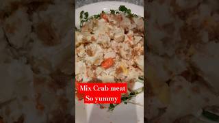 Mix food salad with crab meat igvlog23 asmr [upl. by Trilbi]