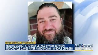 US District Attorney details rivalry between motorcycle gangs after announcing 16 people charged [upl. by Eidnam]