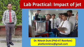 Impact of jet on vanes experiment College of Engineering Roorkee [upl. by Idaline]