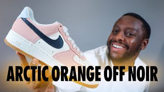 Nike Air Force 1 Arctic Orange Off Noir On Foot Sneaker Review QuickSchopes 731 Schopes HJ7342 800 [upl. by Ellingston166]