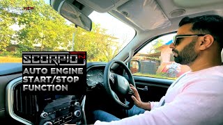 Mahindra Scorpio N Auto Engine Start amp Stop Function  2022 [upl. by Aetnuahs]