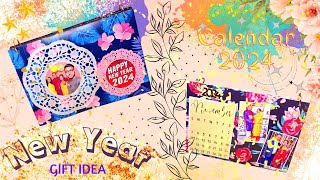 Calendar 2024  New Year Gift Idea  Desk Calendar Tutorial  Desk Calendar Making  Handmade Gift [upl. by Undis982]