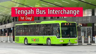 FIRST DAY  Buses at Tengah Bus Interchange [upl. by Nohpets861]