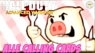 Call of Duty Advanced Warfare  Calling Cards  ALLE COD AW KARTEN  GermanDeutsch [upl. by Esyahc800]