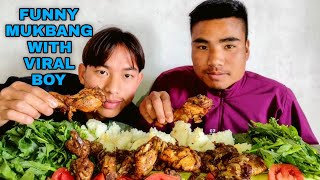 CHICKEN LOLLIPOP  WING  BLADDER  MUKBANG WITH VIRAL BOY 🦍 FUNNY VIDEO [upl. by Kurtzig]