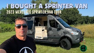 I got a Sprinter van  2023 Mercedes Sprinter van tour  fully custom build [upl. by Lilia]