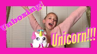 Lilly K Unboxing a UNICORN Unicone Rainbow Swirl Maker [upl. by Gamaliel]