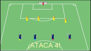 Ejercicio táctico defensivo fútbol base [upl. by Oer408]