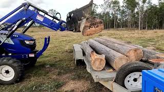 Trident tractor testimonial  Trident 40HP move logs [upl. by Decrem]