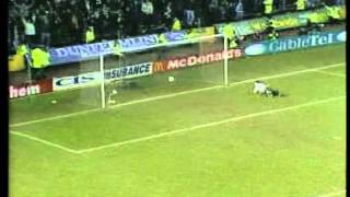 Paul Lambert Goal  Celtic 2 Rangers 0  Scottish Premier Division 2198 [upl. by Nylyrehc610]