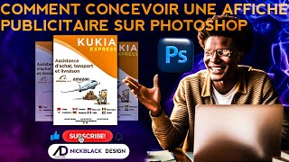 Comment concevoir une affiche publicitaire avec Photoshop [upl. by Ayikal]