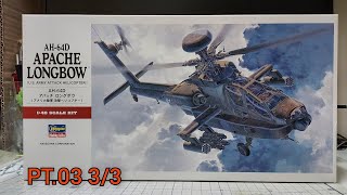 Hasegawa 148 AH64D APACHE LONGBOW BUILDING33 ハセガワアパッチのプラモデル組み立て [upl. by Rrats]