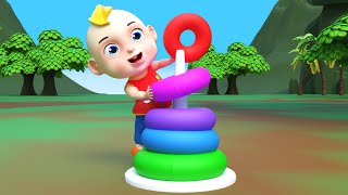 Mary Had a Little Lamb Dance Song  Learn Colors with Stacking Rings  Nursery Rhymes amp Baby Songs [upl. by Skeie24]