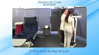 CNA Skill Measuring and Recording the Weight of an Ambulatory Client [upl. by Holds]