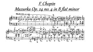 F Chopin  Mazurka Op 24 no 4 in B flat minor [upl. by Girovard]