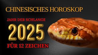 Chinesisches Horoskop für 2025  nach Geburtsjahr  Jahr der Schlange [upl. by Adliw778]