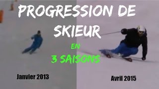 Progression de skieur sur 3 saisons  de skieur MOYEN à TRES BON SKIEUR par le Labo du skieur [upl. by Adamec749]