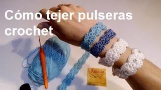 Cómo tejer pulsera crochet [upl. by Feer]