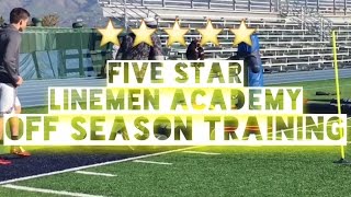 Off Season Football Training  Defensive End Workout 1  Five Star Linemen Academy [upl. by Allmon]