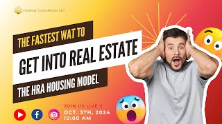 The Fastest Way to Get Into Real Estate The HRA Housing Model🏡 [upl. by Burne]