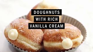 Doughnuts with rich vanilla cream [upl. by Gavette]