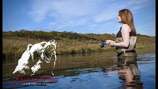 Karluk River Fishing  Krimson Trail Kodiak Alaska [upl. by Yovonnda]