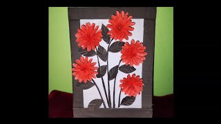 Easy Paper Wall Hanging Ideas  wallmate  Ful Banano  কাগজ দিয়ে ফুল বানানো  Peper Craft [upl. by Latouche988]