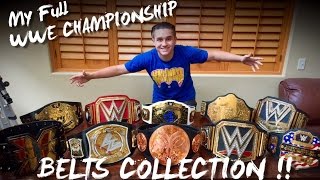 MY FULL WWE CHAMPIONSHIP TITLE BELTS COLLECTION [upl. by Atineb8]