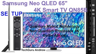 Samsung Neo QLED 65quot 4K Smart TV QE65QN85B REVIEW SETUP [upl. by Hannis]